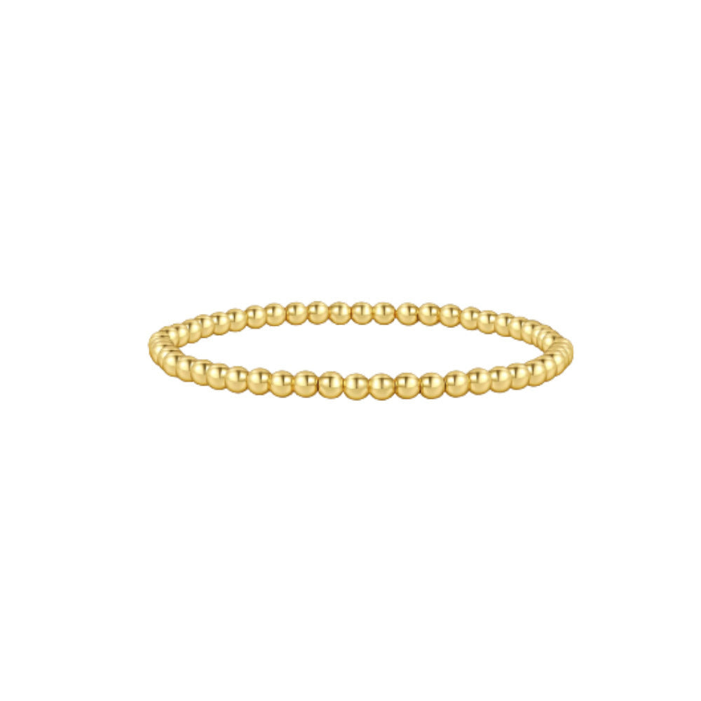 Hematite Golden Balls Bracelet Suit Beaded Stretch