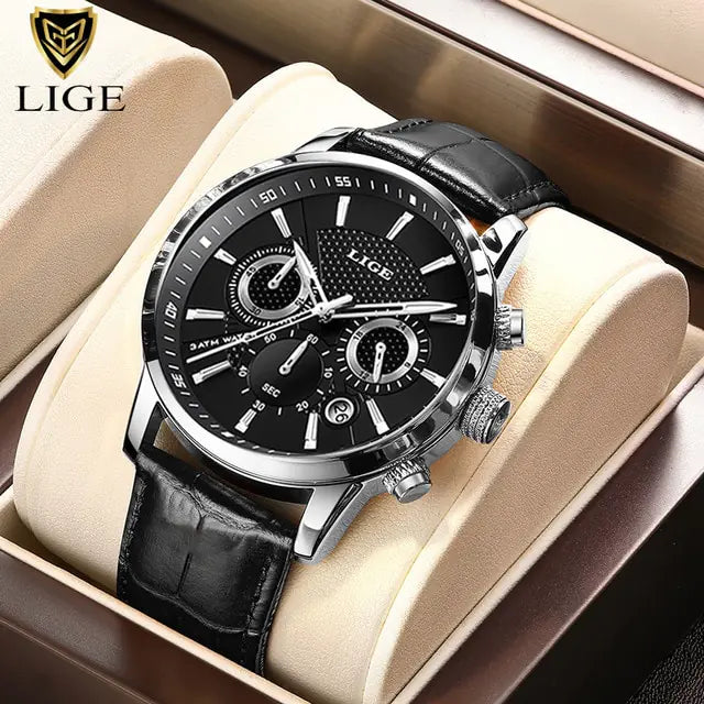 Mens LIGE Luxury Quartz Watch