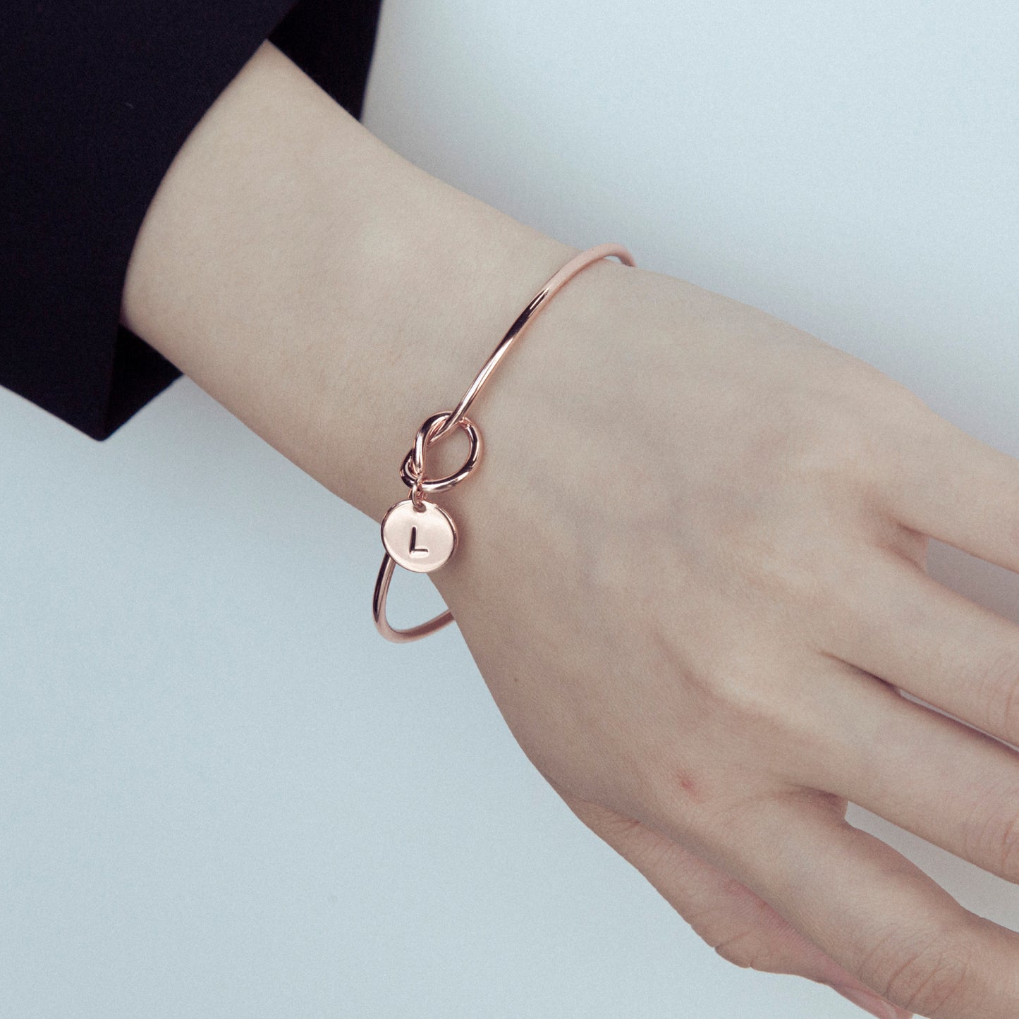 Custom Initial Charm Bangle