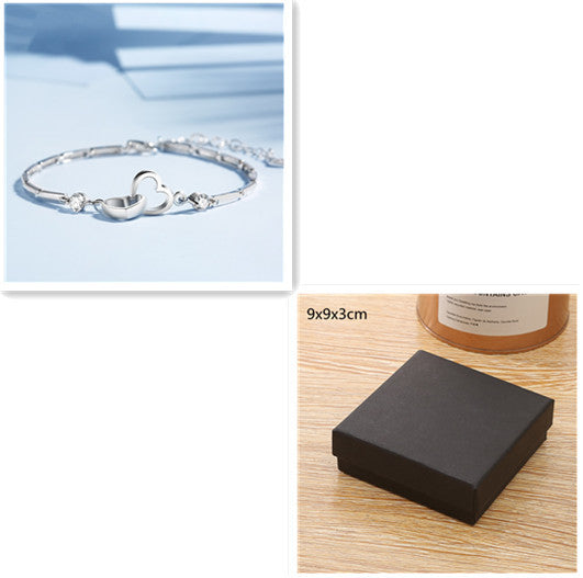 Women's Heart Bracelet -Bangles For Women Charms Sterling Silver