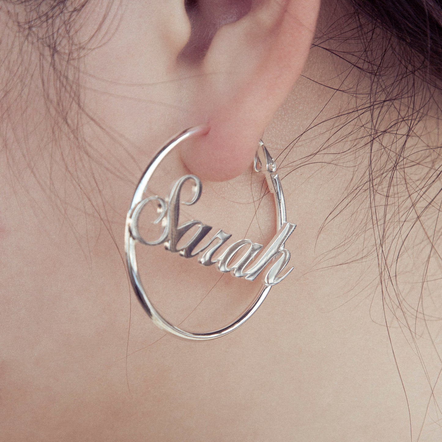 Custom Hoop Earrings - personalized, unique, hoop, jewelry, gift for her, name, custom, birthday