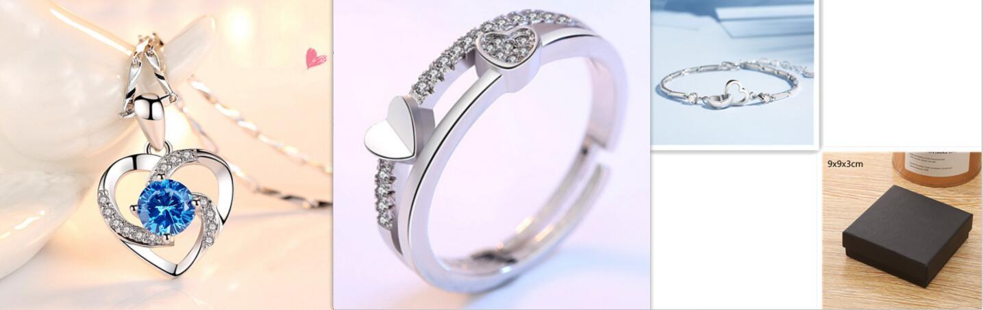 Women's Heart Bracelet -Bangles For Women Charms Sterling Silver