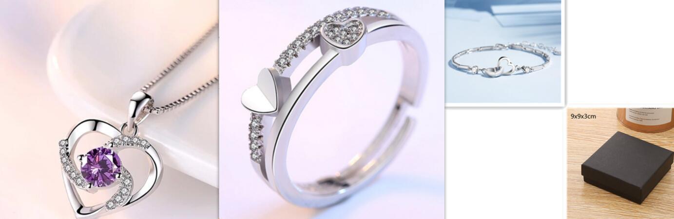 Women's Heart Bracelet -Bangles For Women Charms Sterling Silver