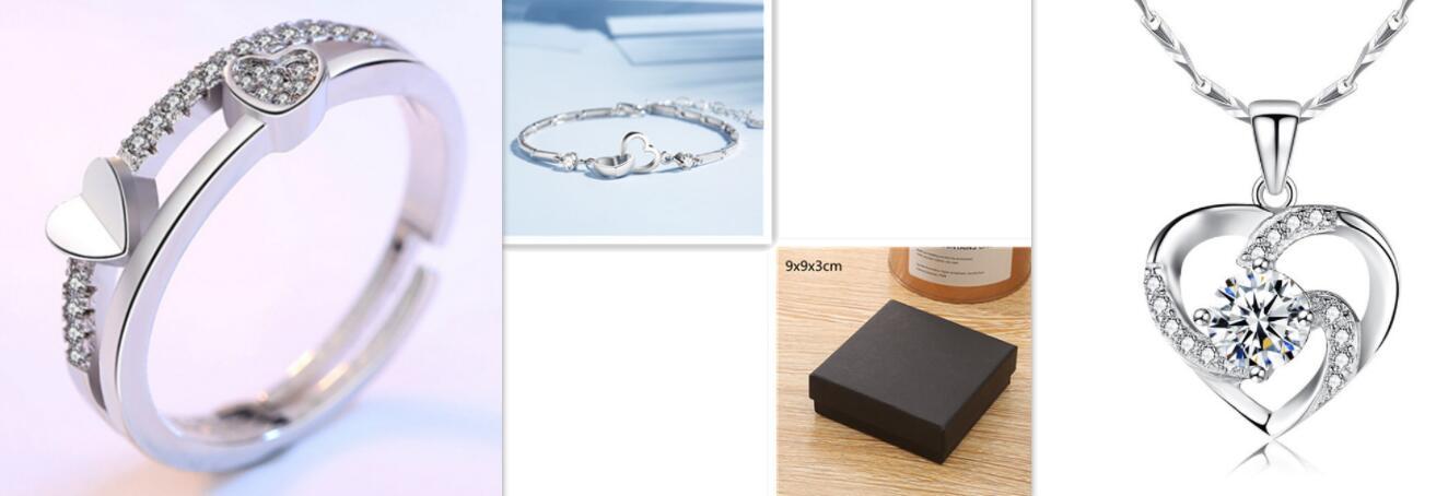 Women's Heart Bracelet -Bangles For Women Charms Sterling Silver