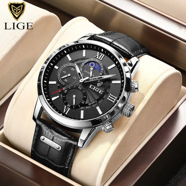 Mens LIGE Luxury Quartz Watch