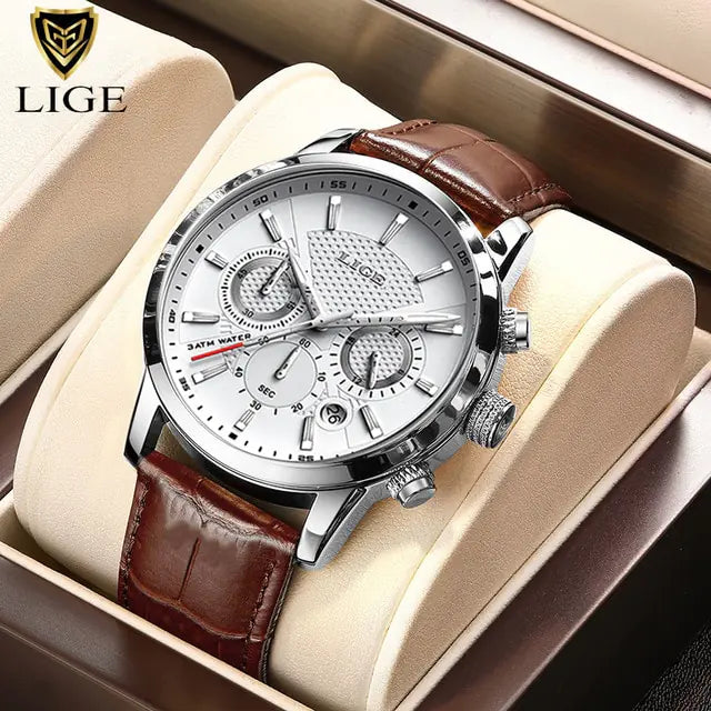 Mens LIGE Luxury Quartz Watch