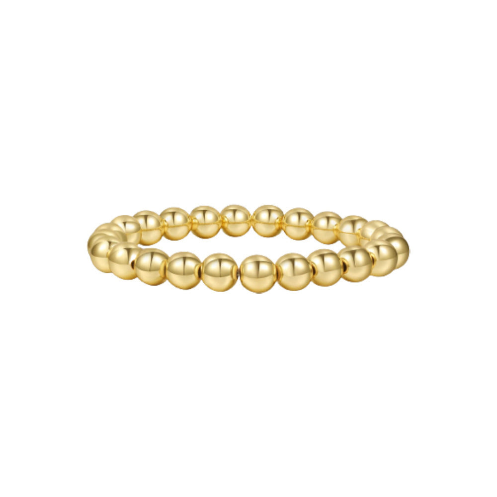 Hematite Golden Balls Bracelet Suit Beaded Stretch