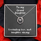 Lucky In Love Necklace with message to Grand Daughter - lucky charm, gift for mom, birthday gift, minimalist jewelry, dainty Jewelry, christmas gift, mother's day, valentine's day🎁👩💎👱♀️🎁
