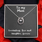 Lucky In Love Necklace with message to Mom - lucky charm, gift for mom, birthday gift, minimalist jewelry, dainty Jewelry, christmas gift, mother's day, valentine's day🎁👩💎👱♀️🎁