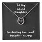 Lucky In Love Necklace with message to Grand Daughter - lucky charm, gift for mom, birthday gift, minimalist jewelry, dainty Jewelry, christmas gift, mother's day, valentine's day🎁👩💎👱♀️🎁