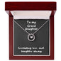 Lucky In Love Necklace with message to Grand Daughter - lucky charm, gift for mom, birthday gift, minimalist jewelry, dainty Jewelry, christmas gift, mother's day, valentine's day🎁👩💎👱♀️🎁