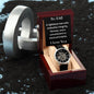Men's Openwork Watch - Dad - righteous, integrity, fairness, morality, love you