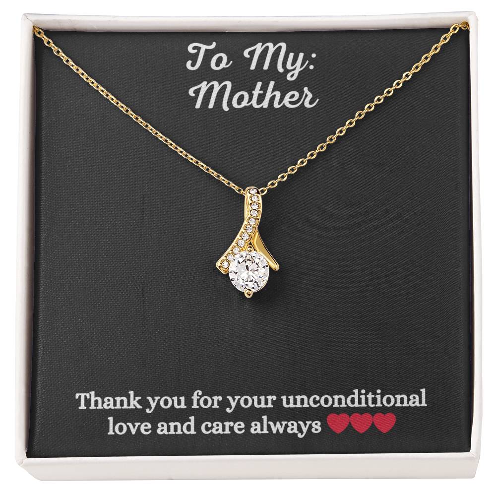 Alluring Beauty Necklace with message to Mother - Exquisite Design | Perfect Gift for Style Enthusiasts