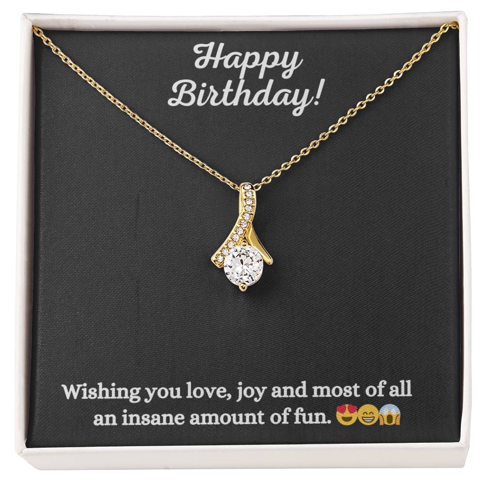 Alluring Beauty Necklace with Happy Anniversary message - Exquisite Design | Perfect Gift for Everyone