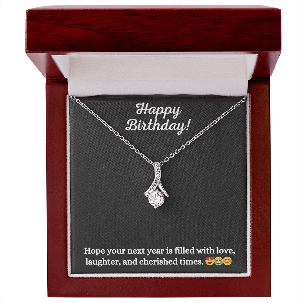 Alluring Beauty Necklace with Happy Birthday message - Exquisite Design | Perfect Gift for Friends and Family