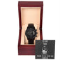 Black Chronograph Watch with message to your dad - Christmas gift, gift for father, Father's Day