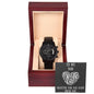 Black Chronograph Watch with message to your dad - Christmas gift, gift for father, Father's Day