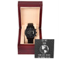 Black Chronograph Watch with message to your dad - Christmas gift, gift for father, Father's Day