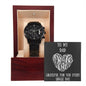 Black Chronograph Watch with message to your dad - Christmas gift, gift for father, Father's Day