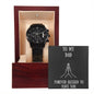 Black Chronograph Watch with message to your dad - Christmas gift, gift for father, Father's Day