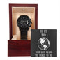 Black Chronograph Watch with message to your dad - Christmas gift, gift for father, Father's Day