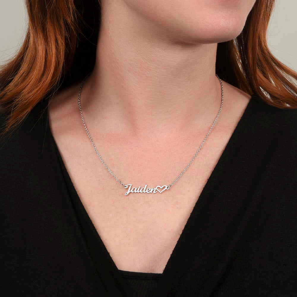 Heartfelt Identity: Name Necklace with Heart - Personalized Elegance and Endearing Charm | Customizable Gift for Loved Ones