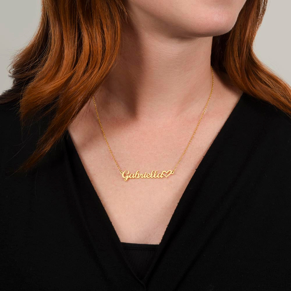 Heartfelt Identity: Name Necklace with Heart - Personalized Elegance and Endearing Charm | Customizable Gift for Loved Ones