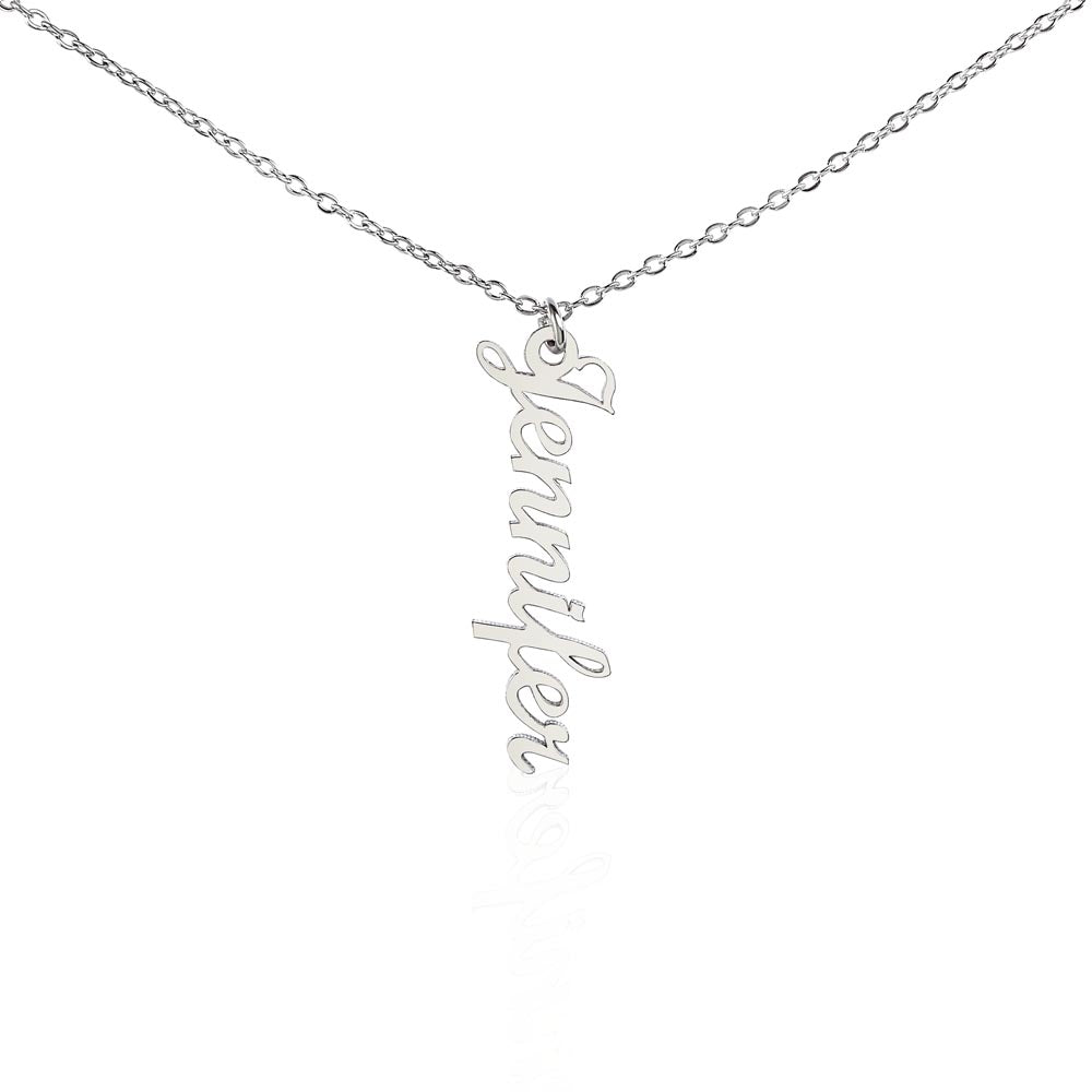 Elegance in Motion: Vertical Name Necklace - Customized Vertical Charm for Personalized Style | Trendy Gift for Every Occasion