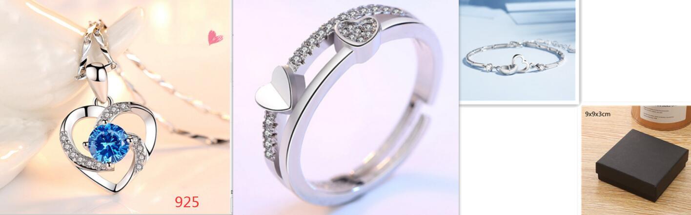 Women's Heart Bracelet -Bangles For Women Charms Sterling Silver