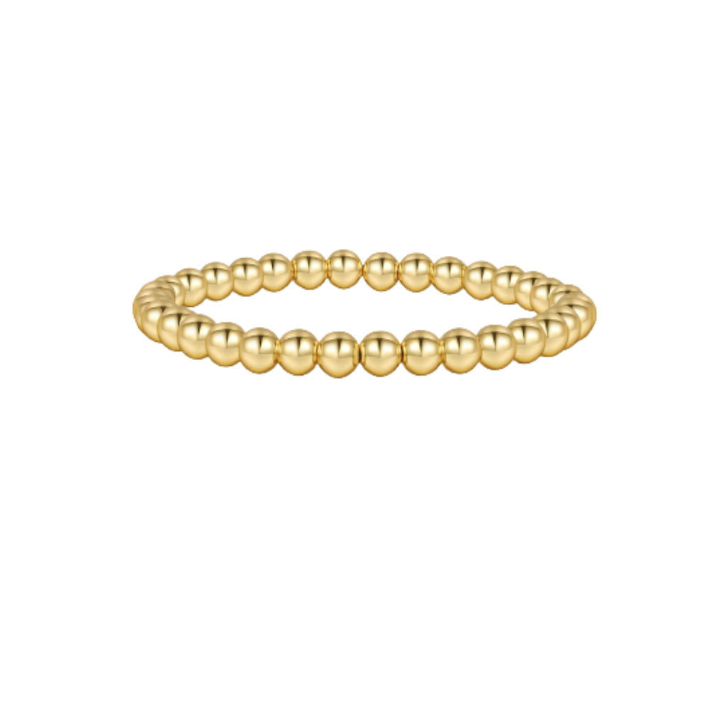 Hematite Golden Balls Bracelet Suit Beaded Stretch