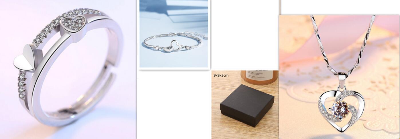 Women's Heart Bracelet -Bangles For Women Charms Sterling Silver