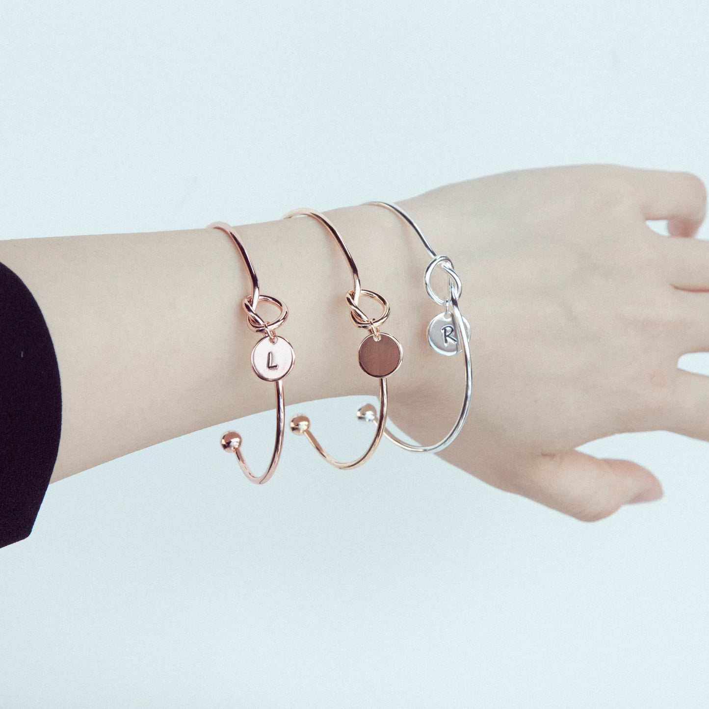 Custom Initial Charm Bangle