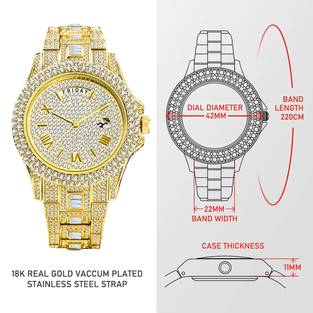 Men's Luxury Crystal Watch