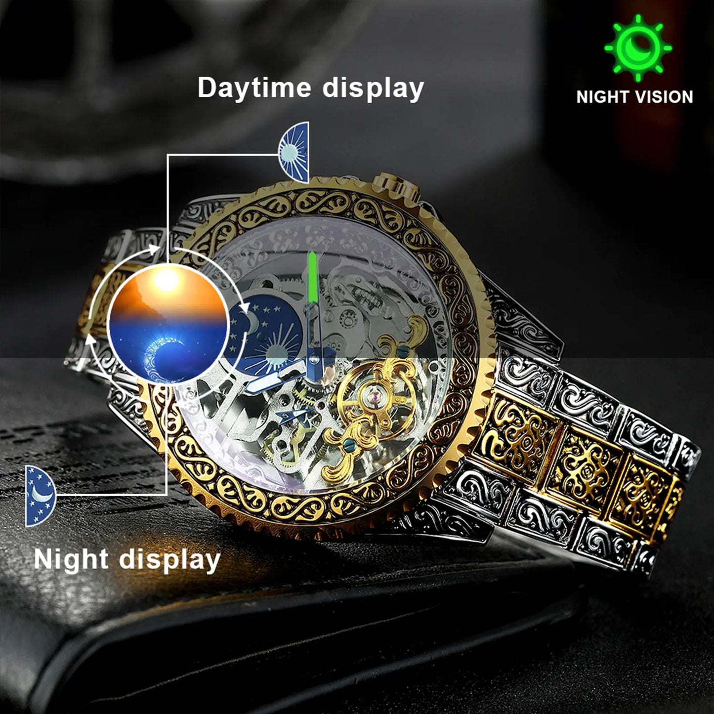 Men's Luxury Moon Phase Watch