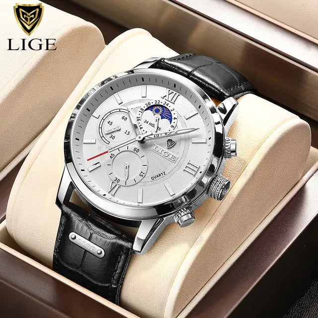 Mens LIGE Luxury Quartz Watch