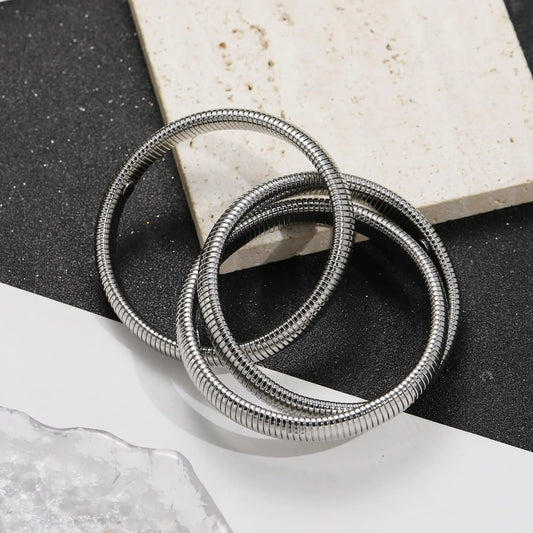 18K Gold Plated Bangles Bracelets Set