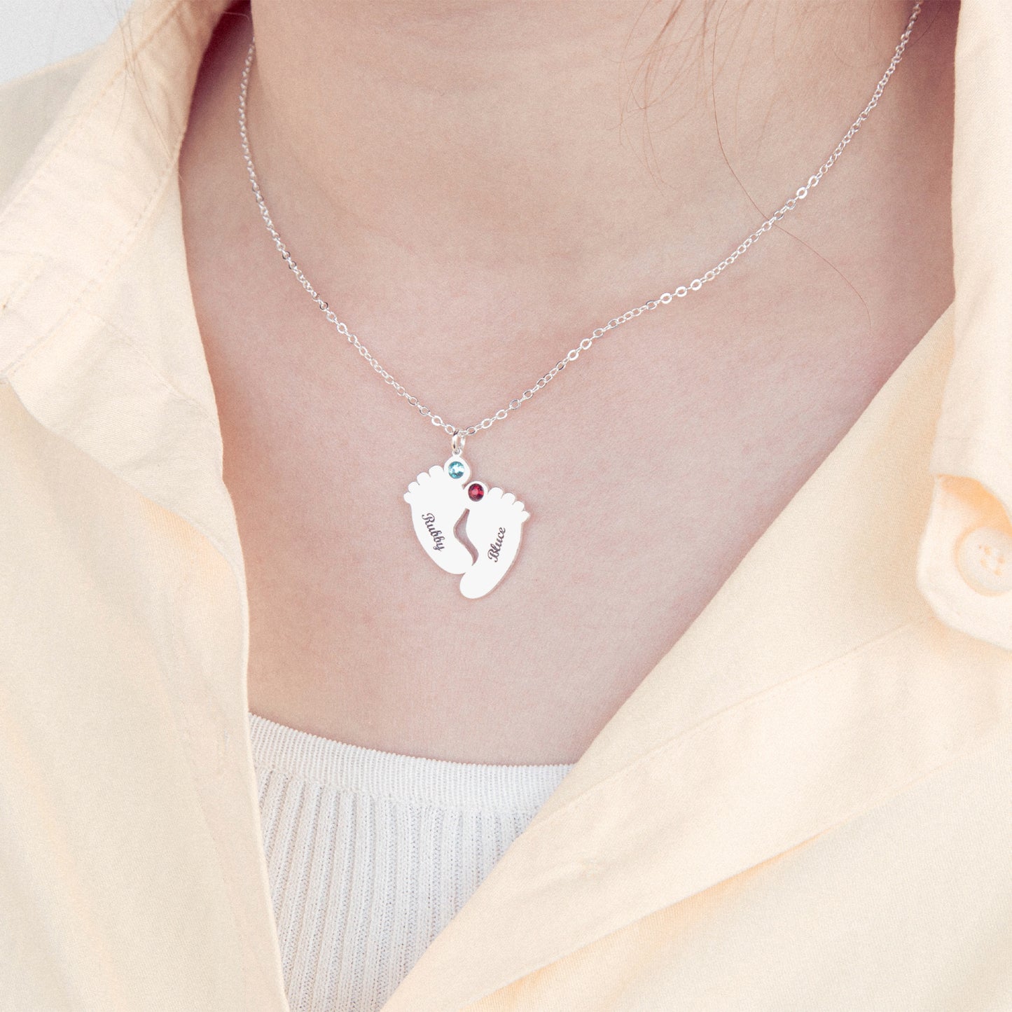 Footprint Necklace