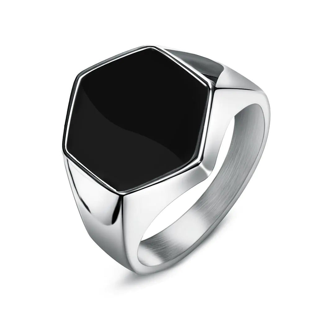 Men's Hip hop Stone Ring - Rock Fashion Jewelry