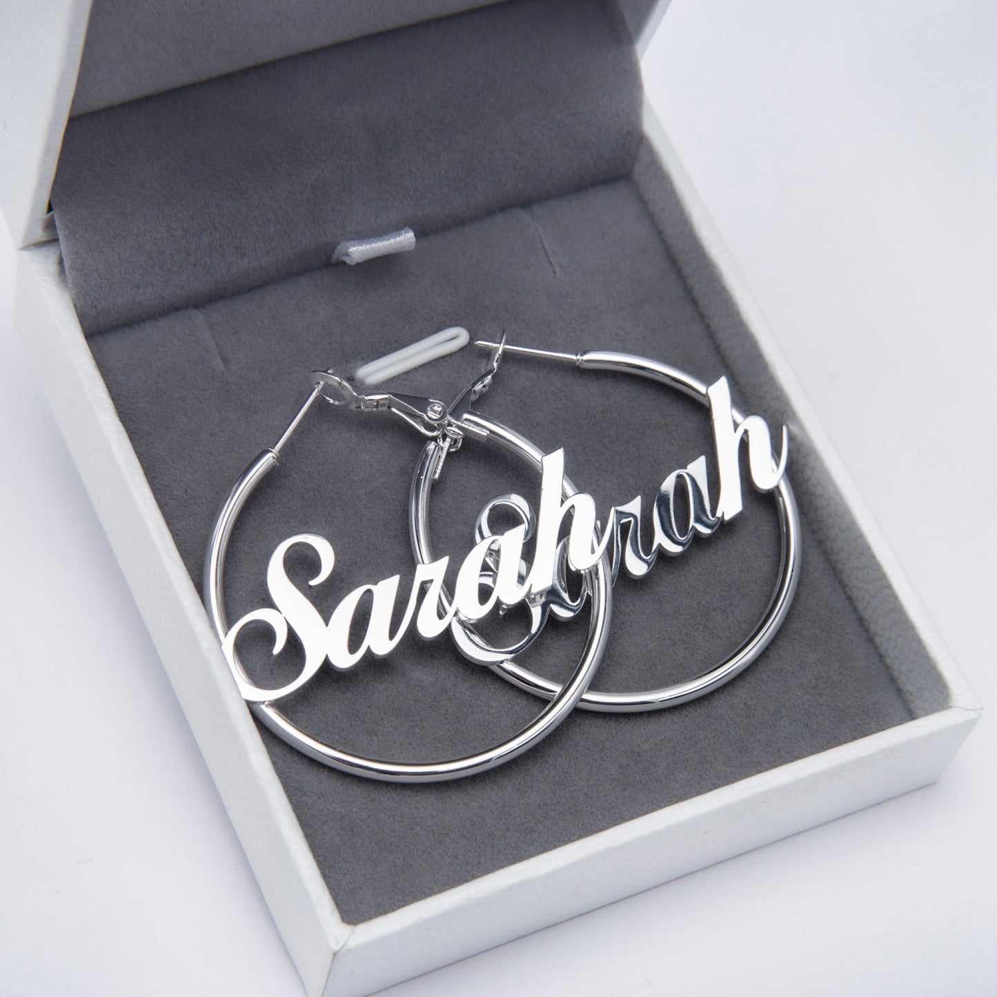 Custom Hoop Earrings - personalized, unique, hoop, jewelry, gift for her, name, custom, birthday