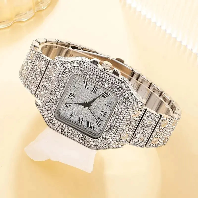 Diamond Women Watch 2Pcs Set