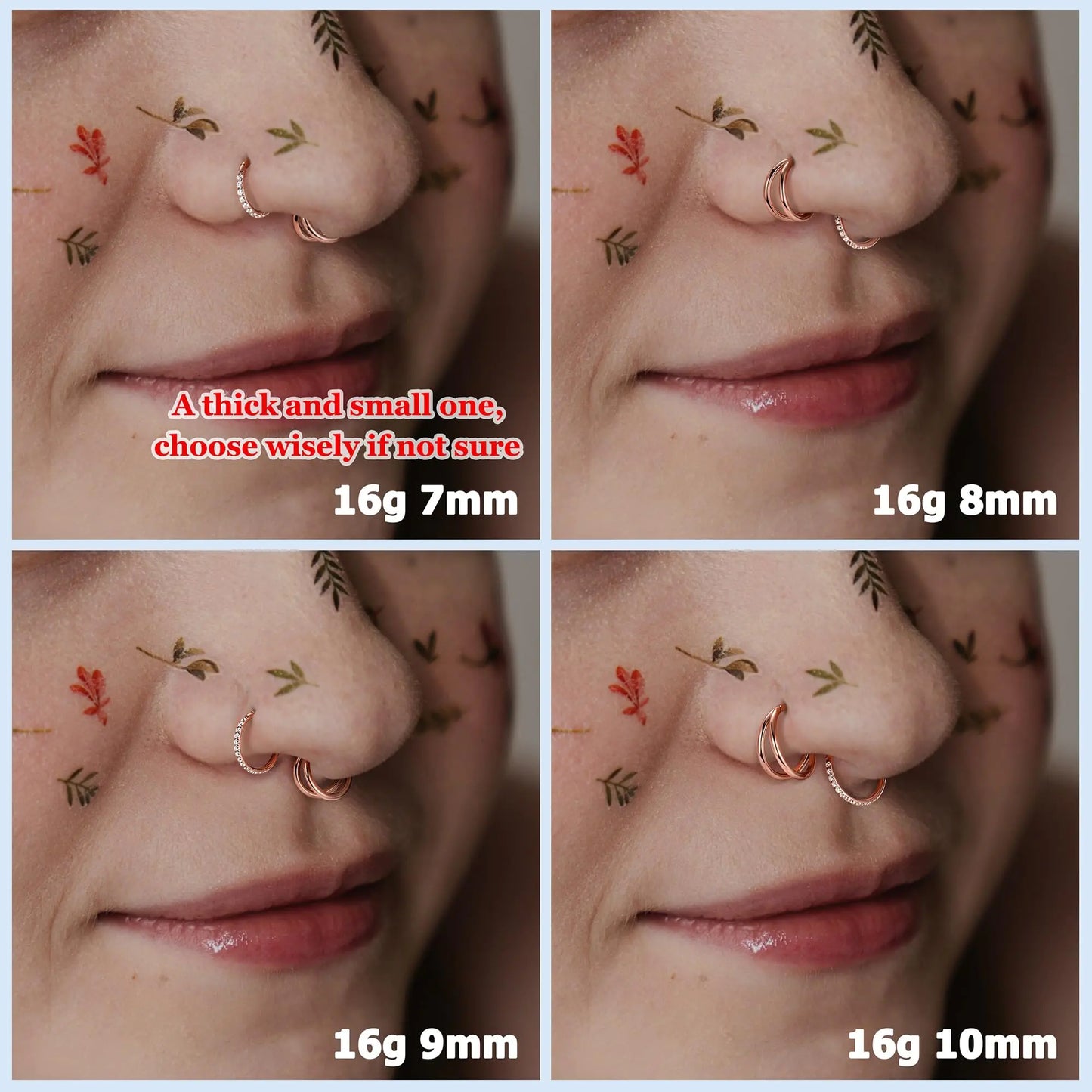 Nose Rings Hoops - BodyBonita 3pcs