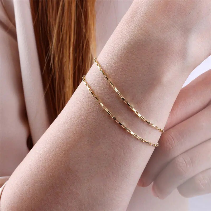 Chain Bracelet Handmade Jewelry Gold Filled
