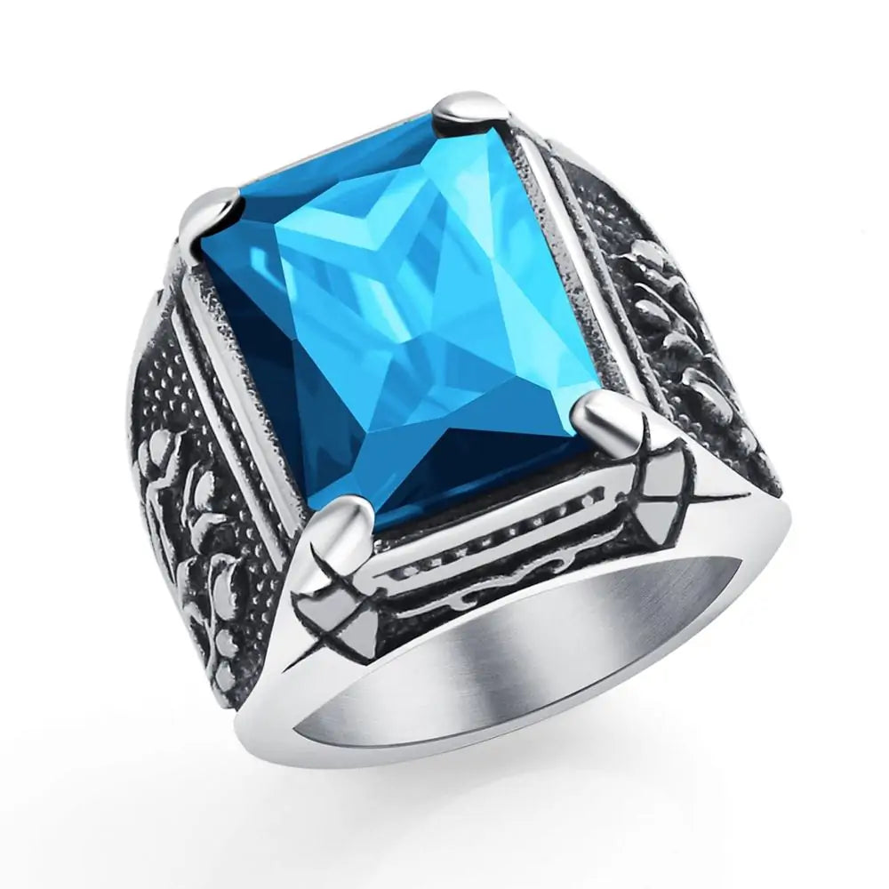 Men's Hip hop Stone Ring - Rock Fashion Jewelry