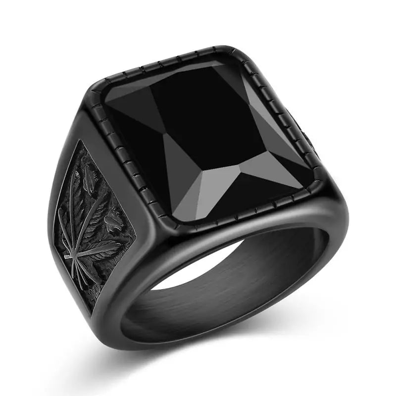 Men's Hip hop Stone Ring - Rock Fashion Jewelry