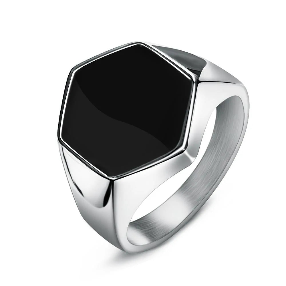 Men's Hip hop Stone Ring - Rock Fashion Jewelry