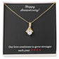 Alluring Beauty Necklace with Happy Anniversary message - Exquisite Design | Perfect Gift for Style Enthusiasts