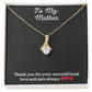 Alluring Beauty Necklace with message to Mother - Exquisite Design | Perfect Gift for Style Enthusiasts