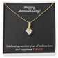 Alluring Beauty Necklace with Happy Anniversary message - Exquisite Design | Perfect Gift your Spouse