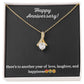 Alluring Beauty Necklace with Happy Anniversary message - Exquisite Design | Perfect Gift for Wife or Girlfriend