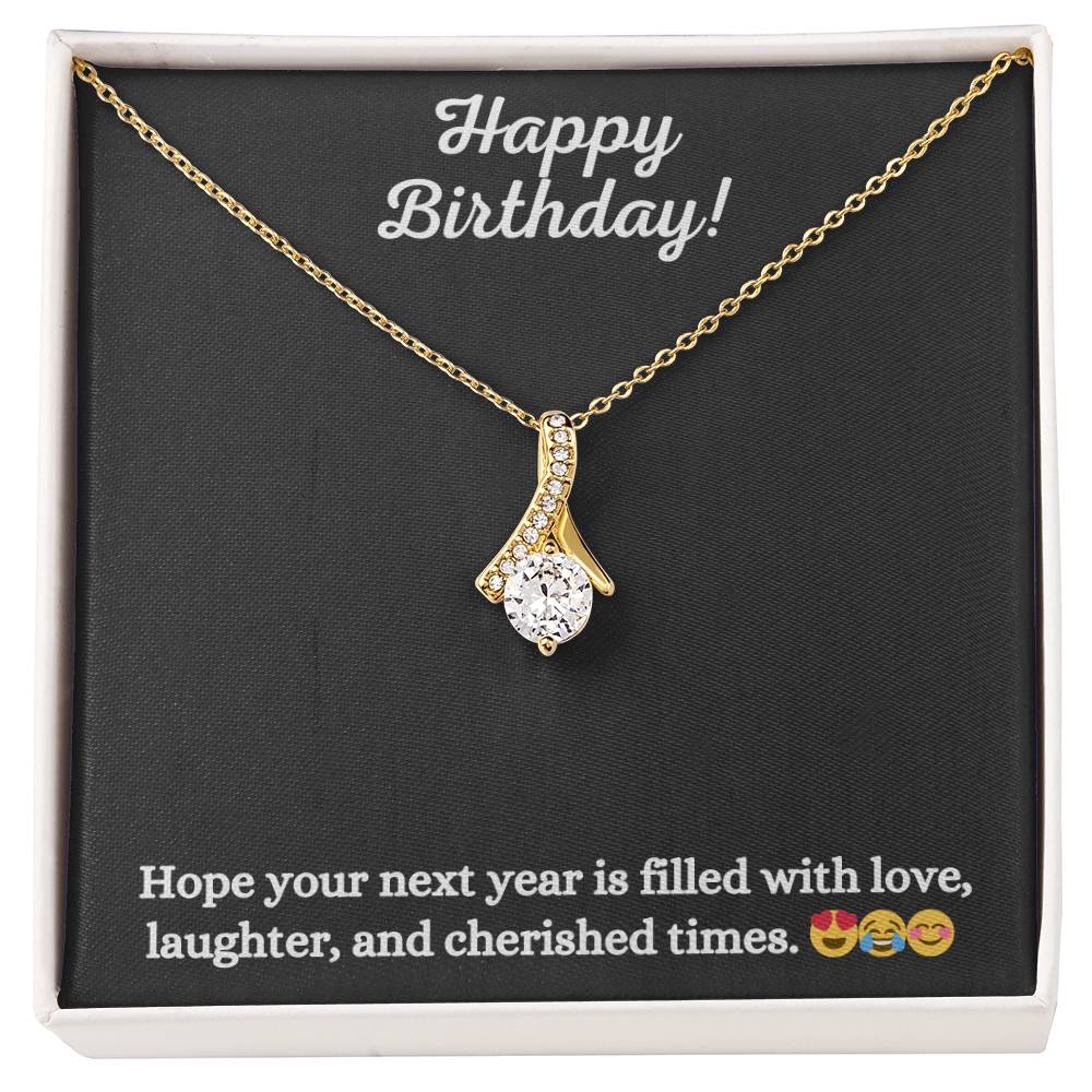 Alluring Beauty Necklace with Happy Birthday message - Exquisite Design | Perfect Gift for Friends and Family
